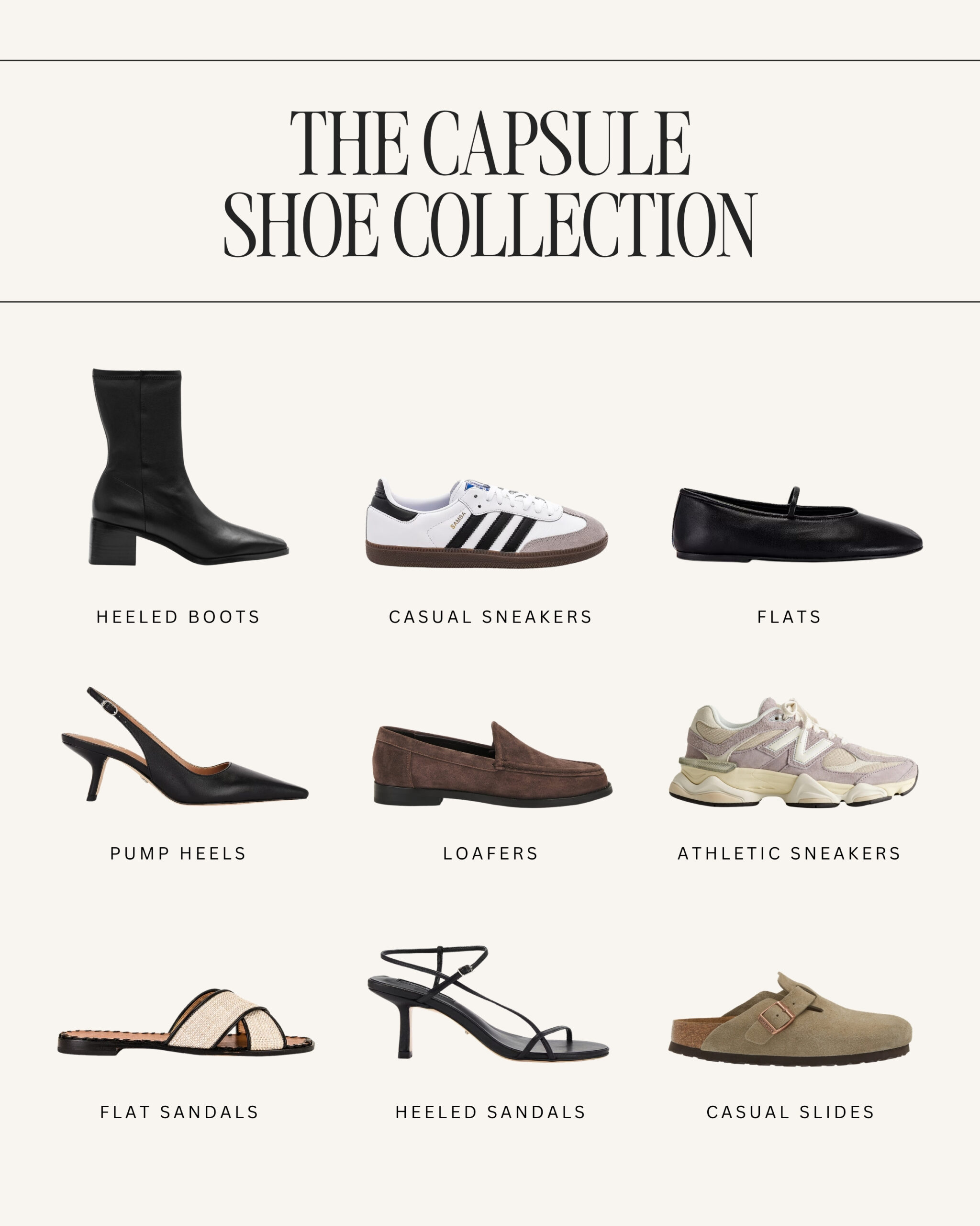Classic shoe styles: boots, sneakers, loafers & pumps - building a 2026 capsule wardrobe.