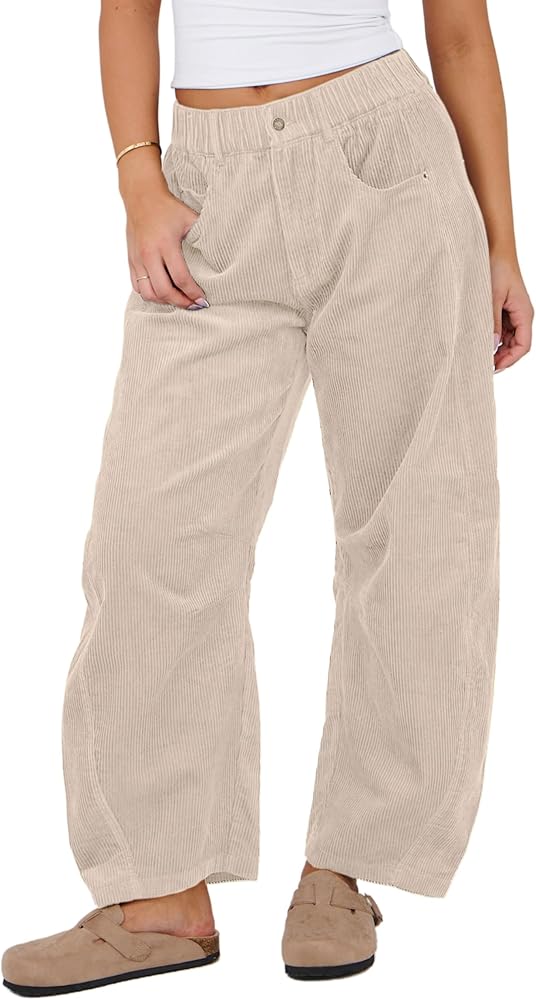Wide-Leg Corduroy Pants