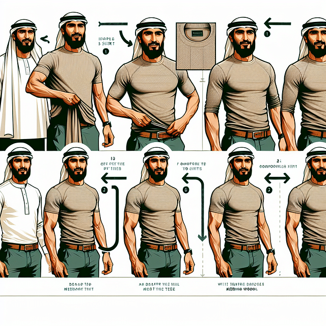 man wearing a fitted merino wool tee