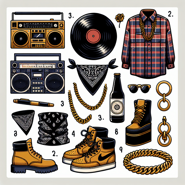 90s grunge hip hop accessories