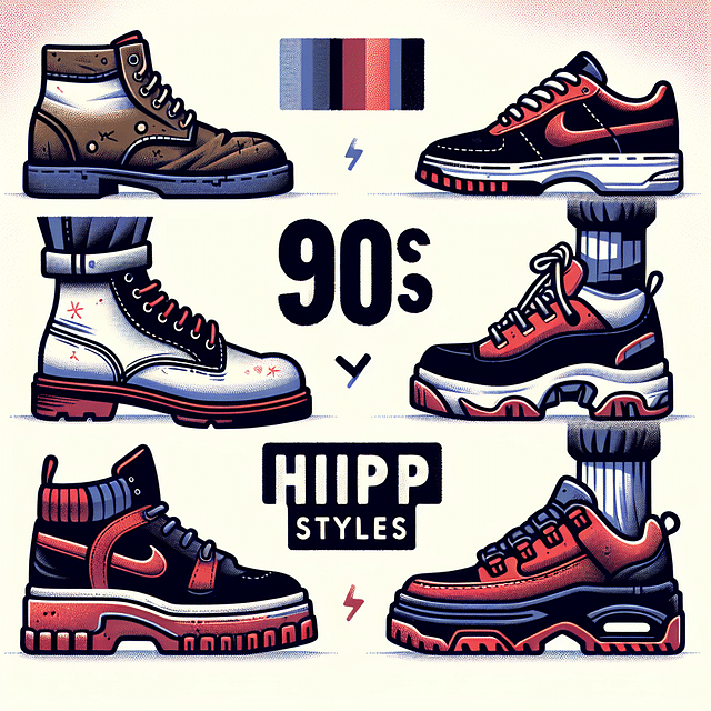 90s grunge and hip hop shoes