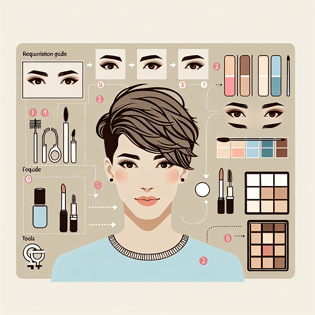 androgynous hairstyle and makeup