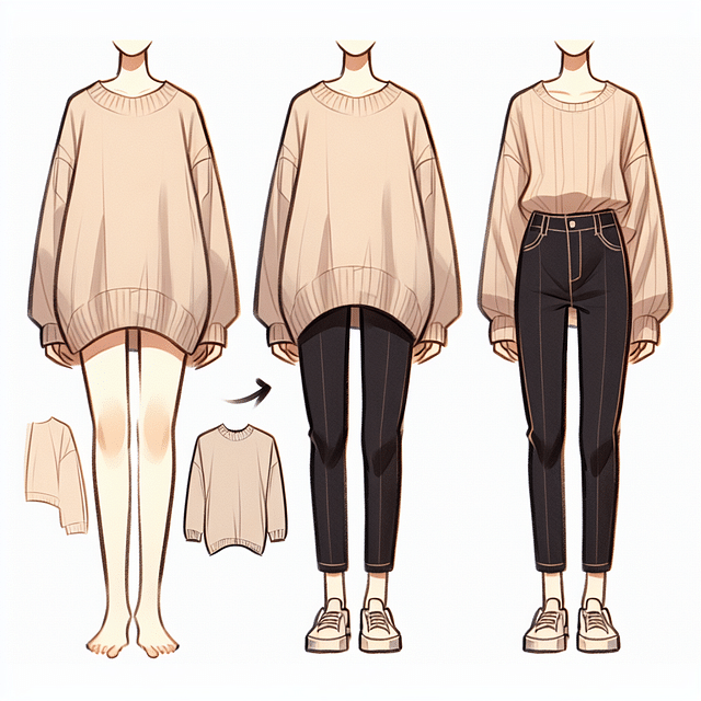 oversized sweater with skinny jeans androgynous look