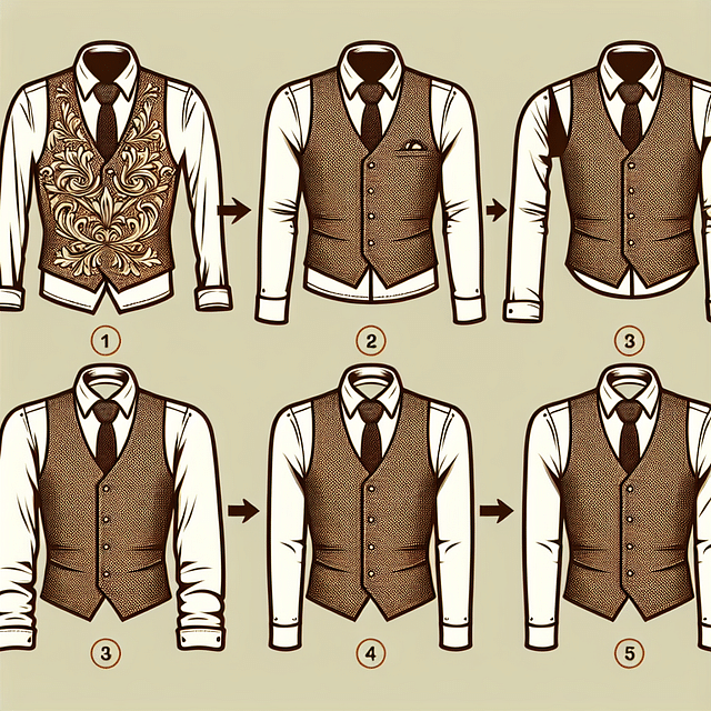 vintage vest layered over a white shirt