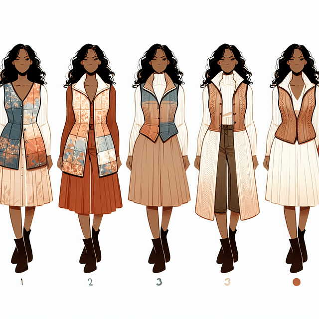 women's vests styled for different seasons