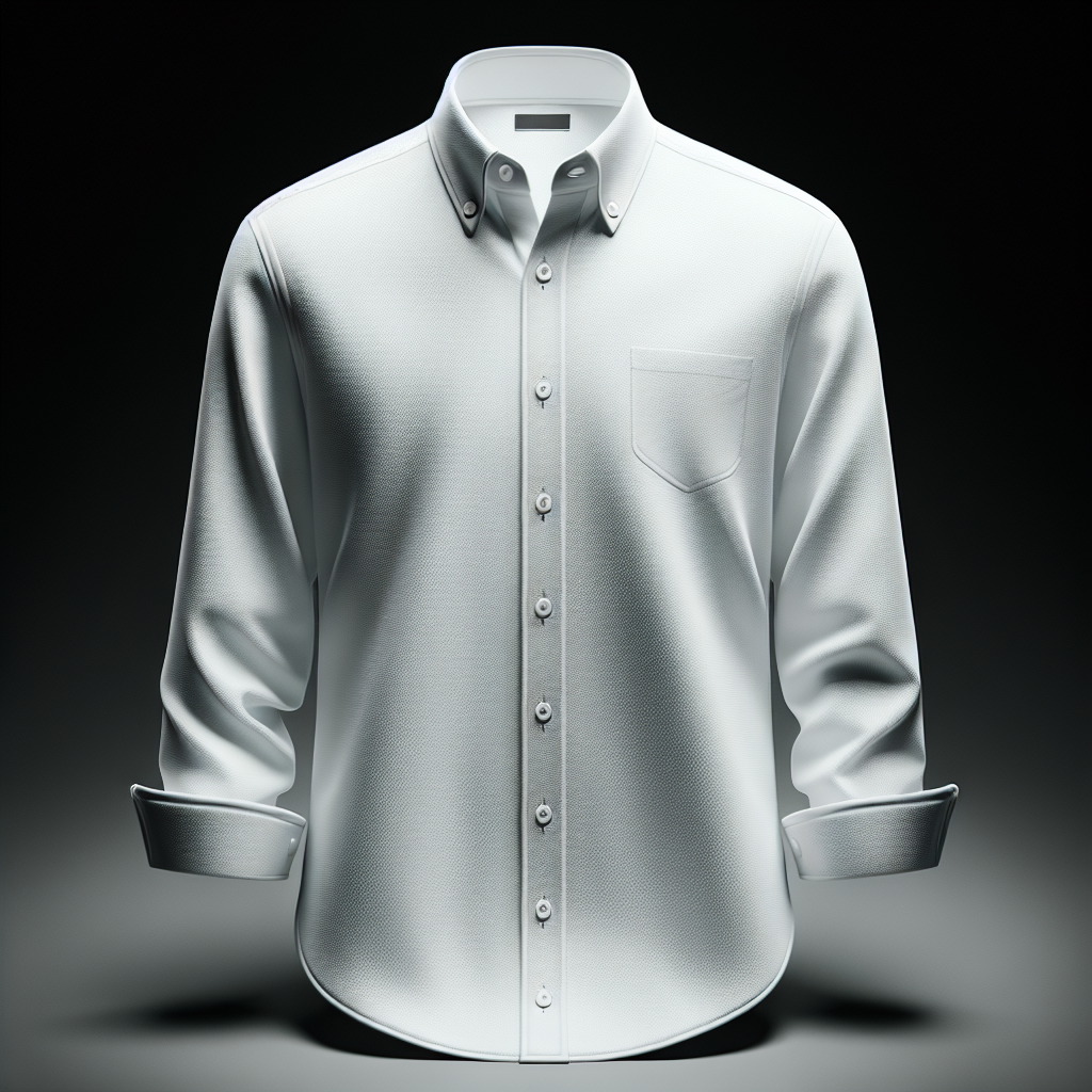 crisp white button-down shirt