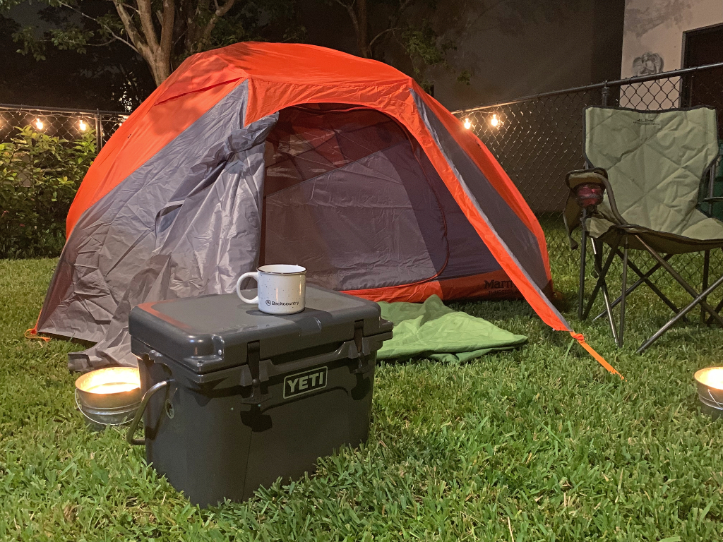 family backyard camping