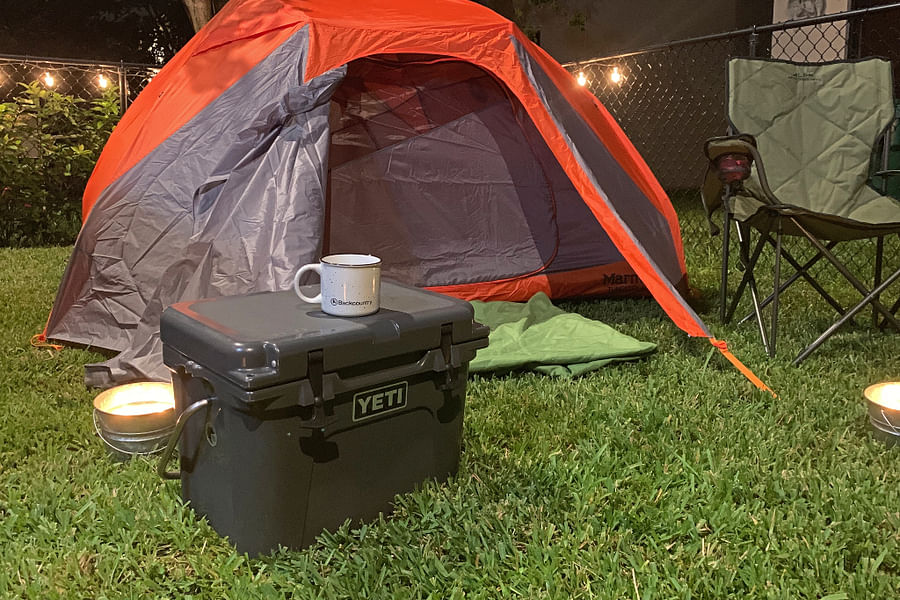 family backyard camping