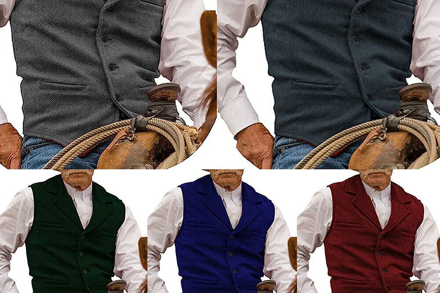 vintage vest with unique buttons