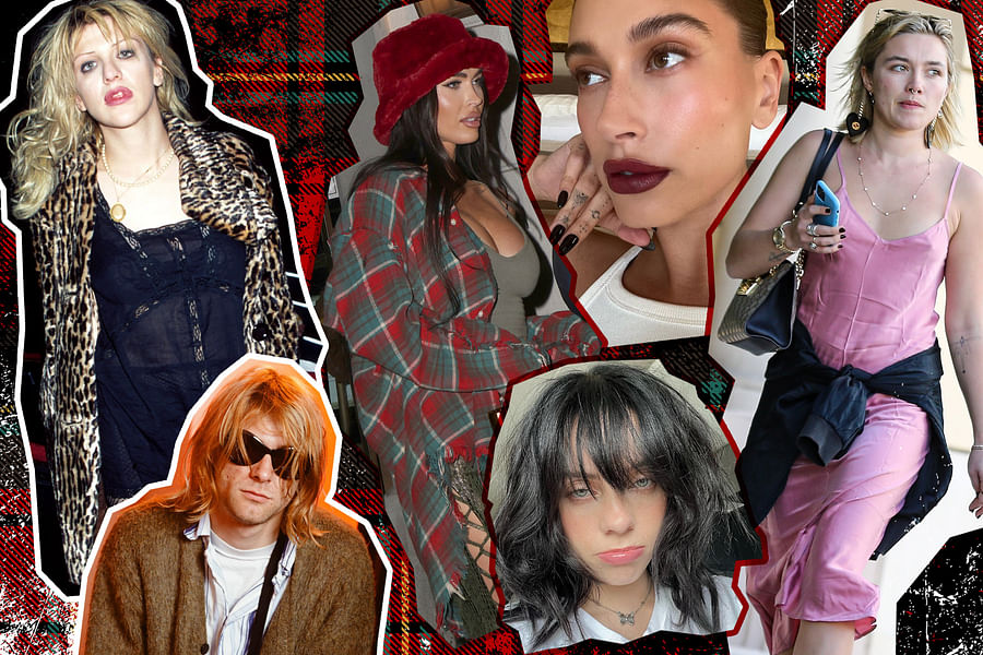 90s grunge flannel shirt