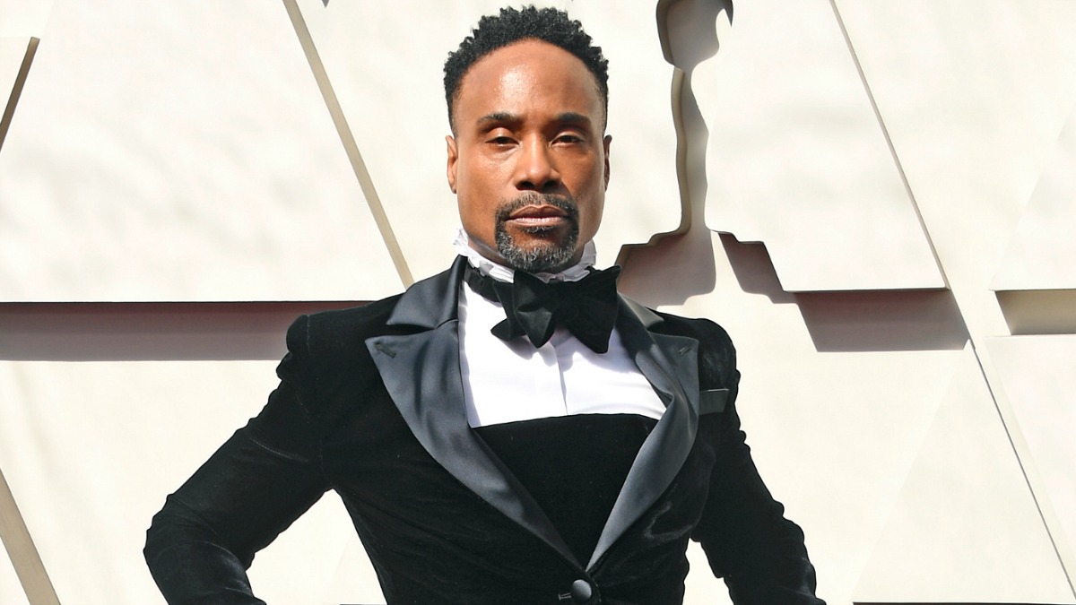 Billy Porter tuxedo gown