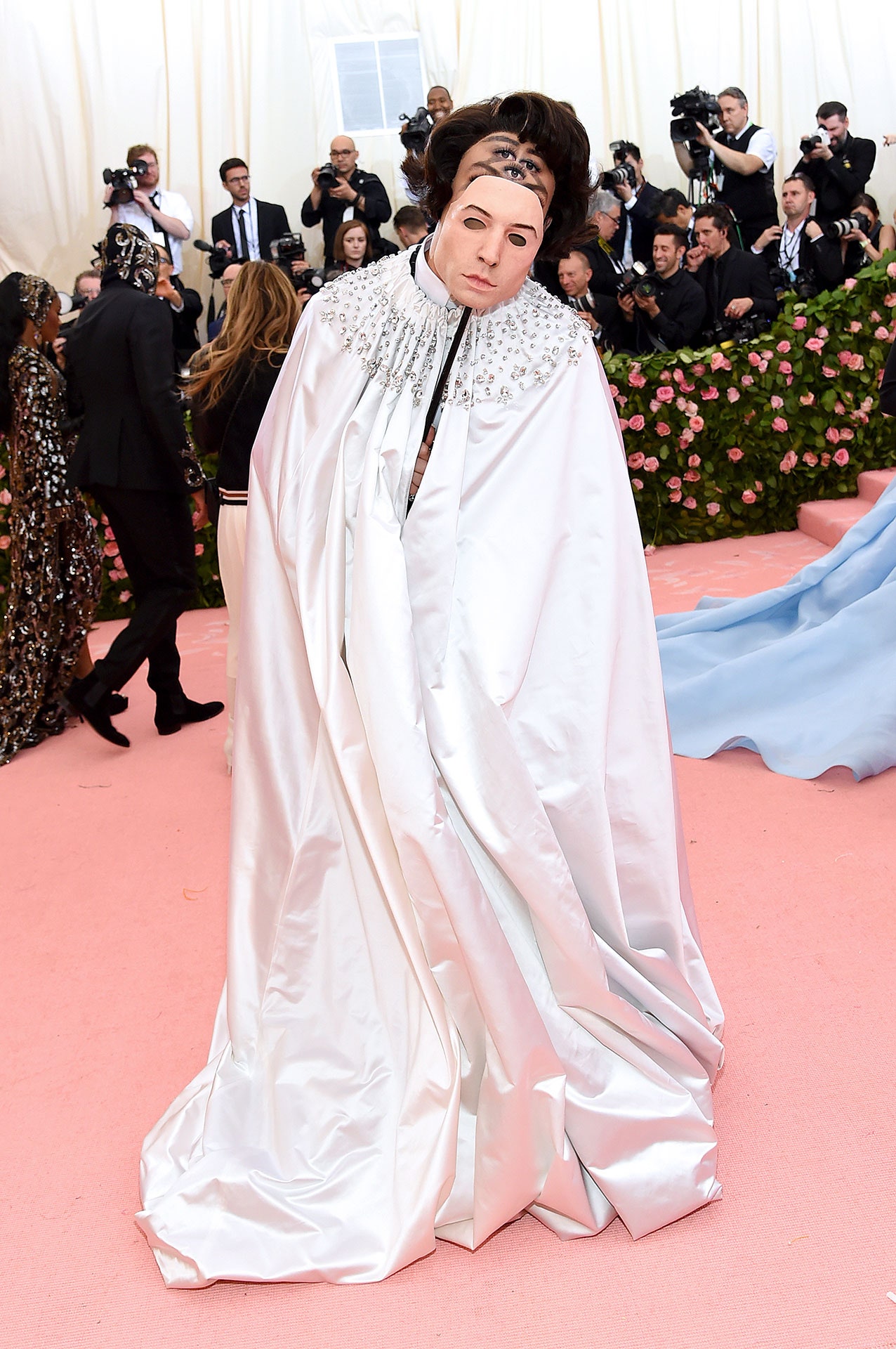 Ezra Miller gender fluid red carpet