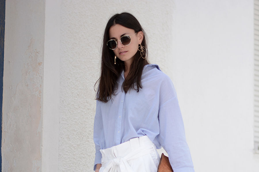 high-waisted trousers androgynous