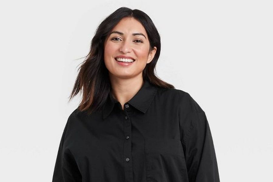 oversized button-up shirt