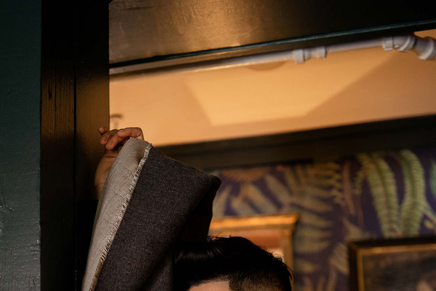 androgynous leather jacket