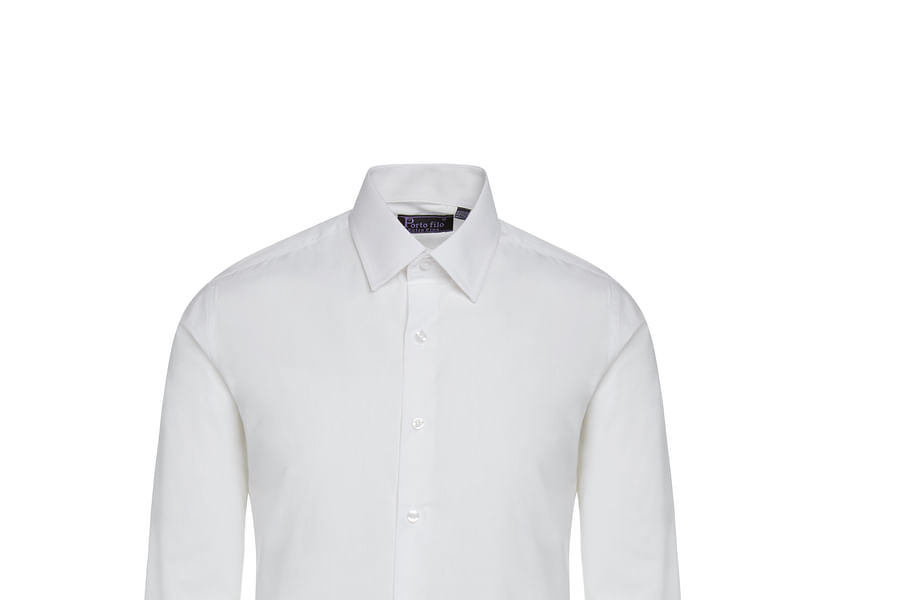 white button-up shirt