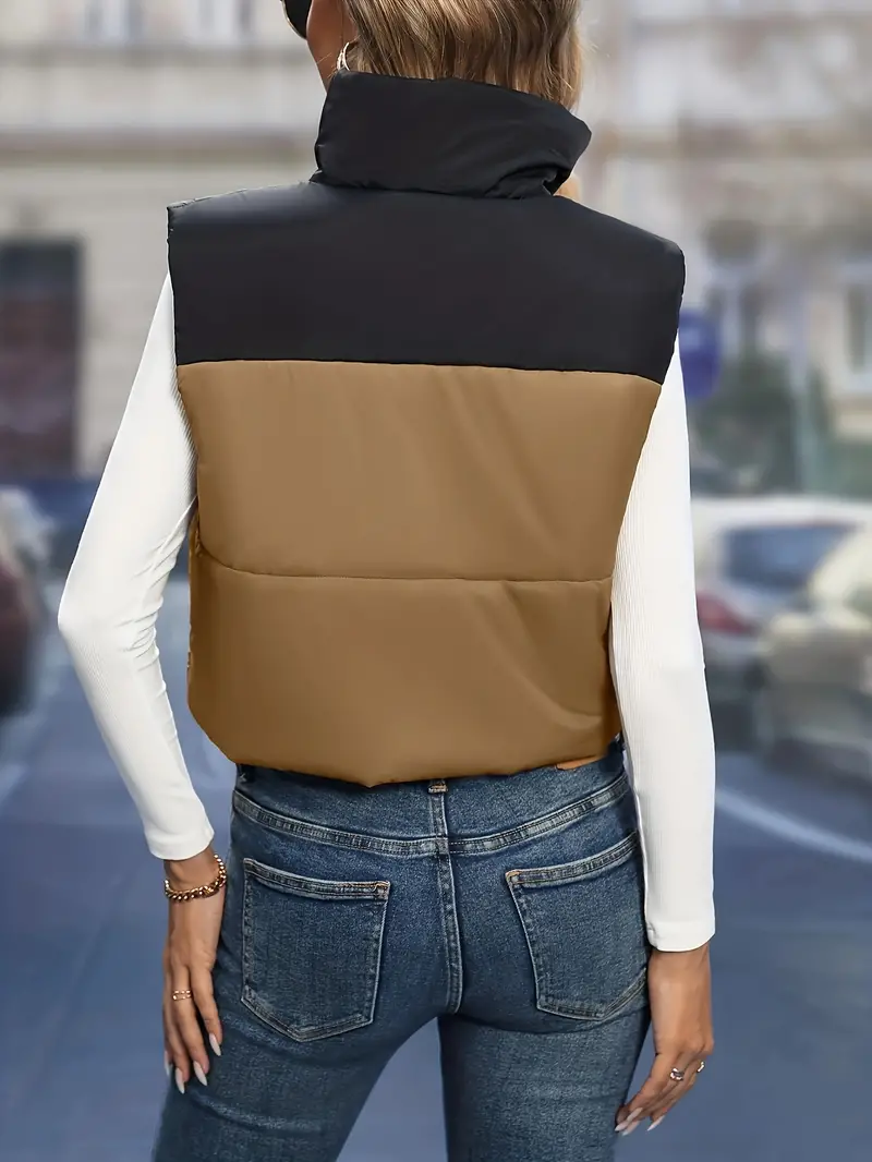 color block women's vest