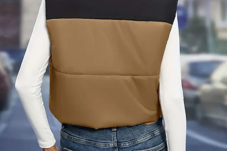 color block women's vest