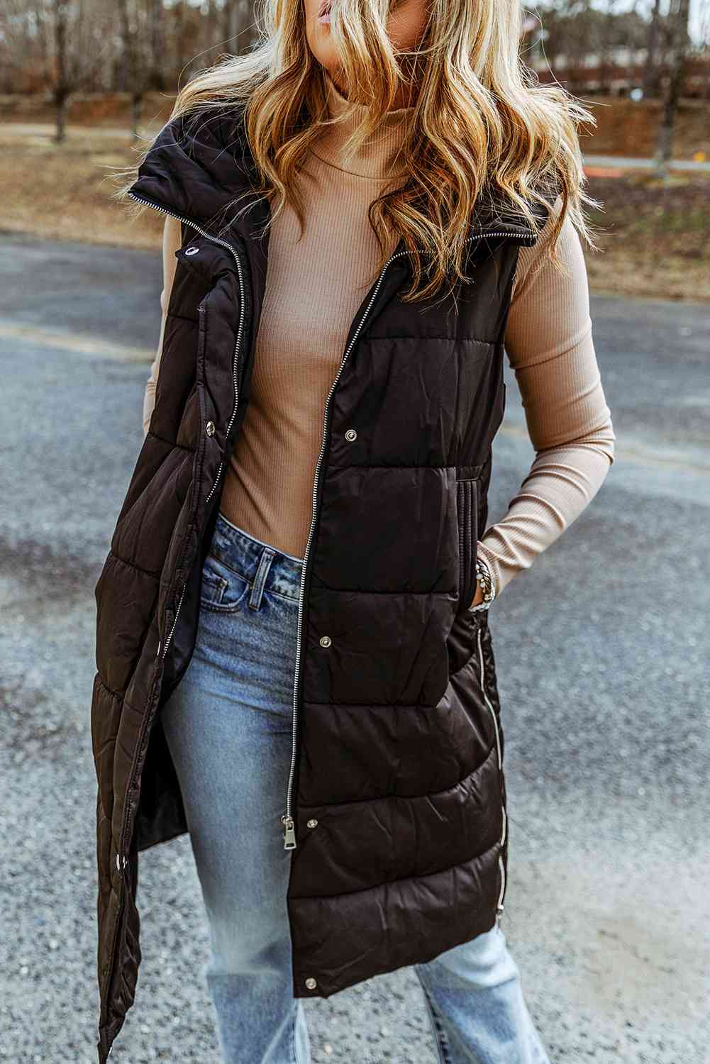 women's longline fashion vest