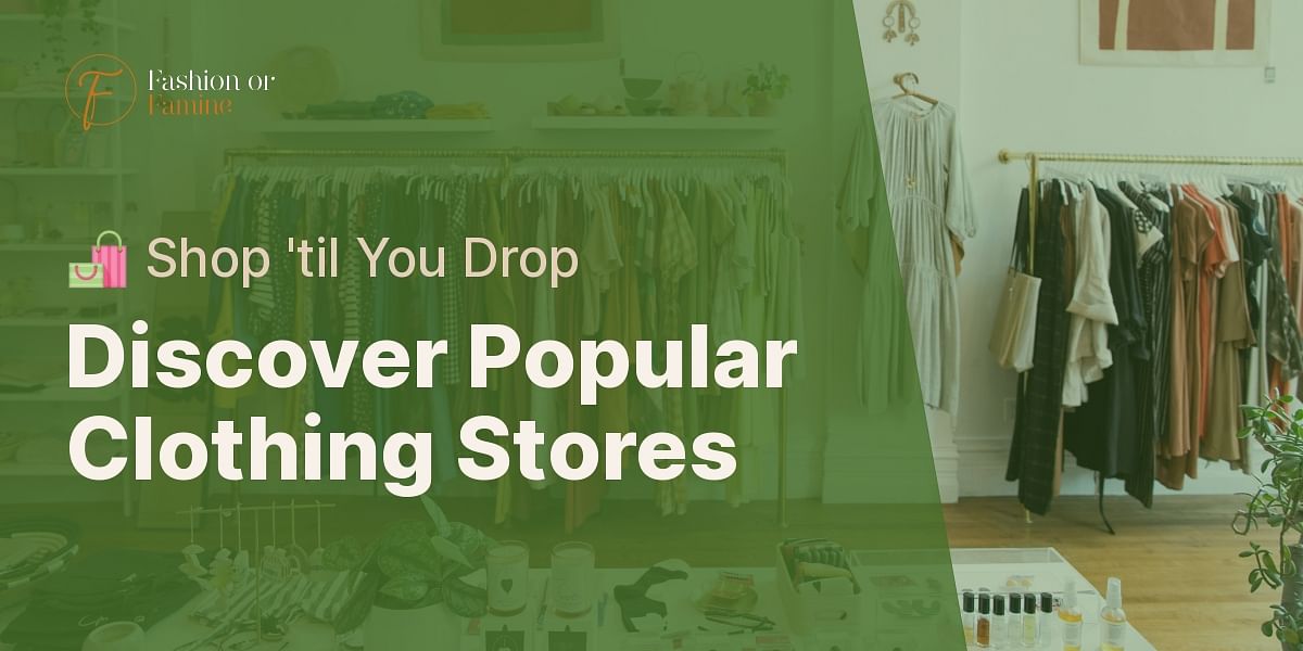 What are some popular high street clothing stores?