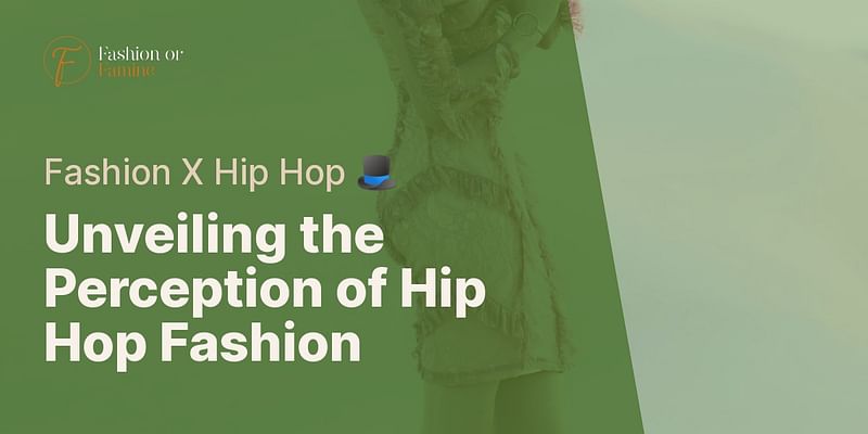 Unveiling the Perception of Hip Hop Fashion - Fashion X Hip Hop 🎩