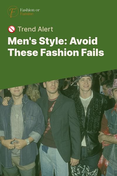 Men's Style: Avoid These Fashion Fails - 🚫 Trend Alert