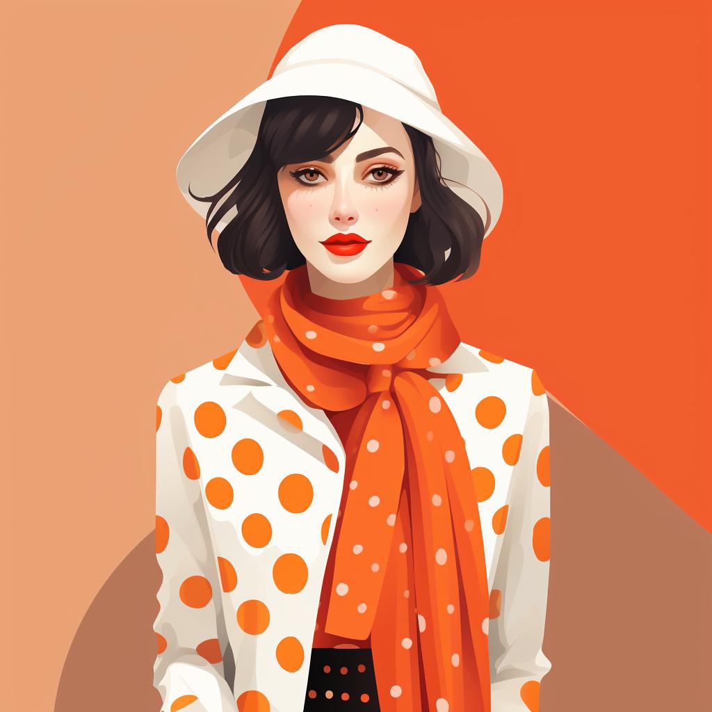 A polka dot dress or a silk scarf